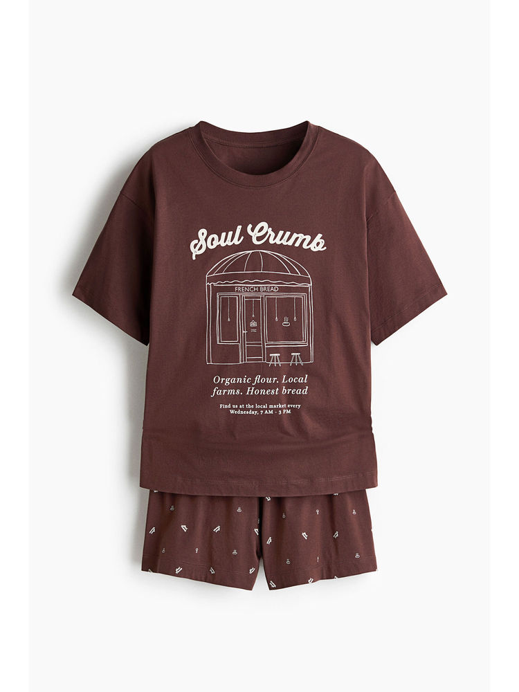 H&M Women Brown Printed Pyjamas-picture-36