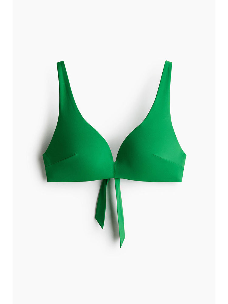 H&M Women Green Push-Up Bikini Top-image-1