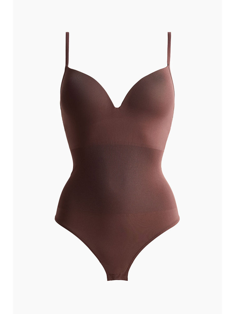 H&M Women Brown Seamless Light Shape Body-picture-12