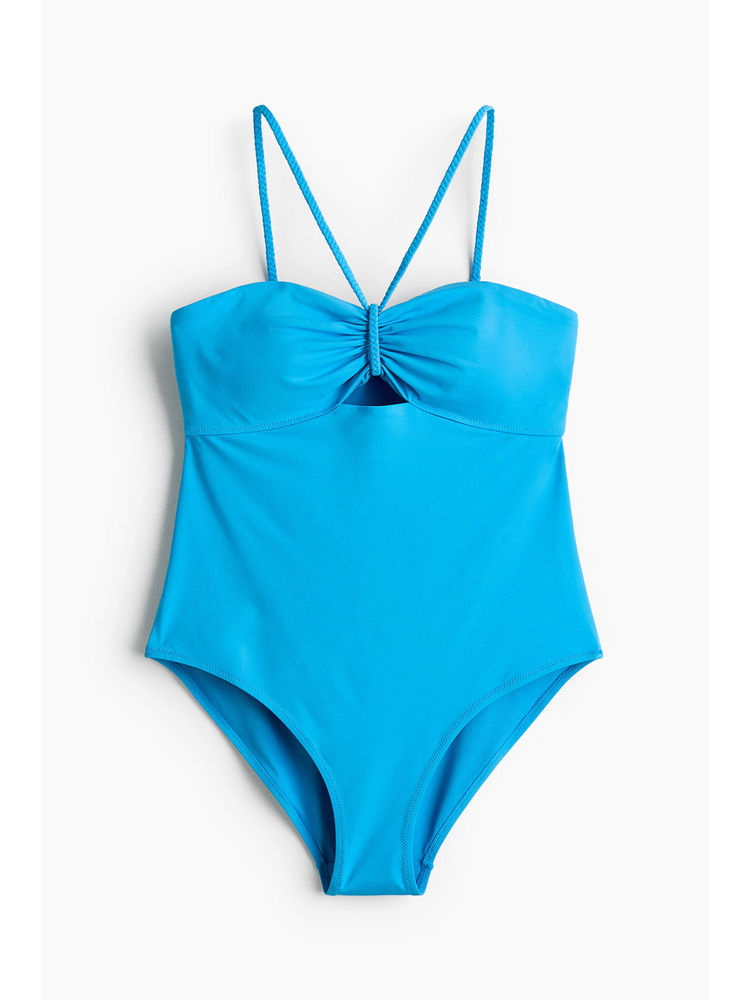 H&M Women Blue Padded-Cup Swimsuit-image-26