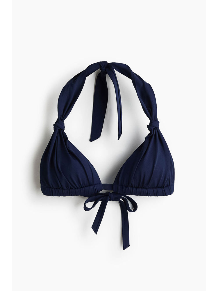 H&M Women Blue Push-Up Triangle Bikini Top-image-18