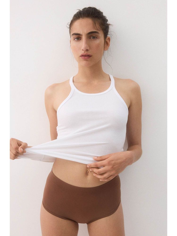 H&M Women Brown Seamless Light Shape Shortie Briefs-picture-18