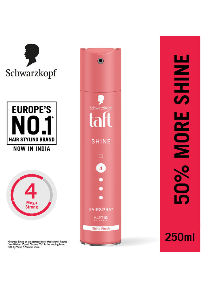 Schwarzkopf TAFT Shine Hair Spray For Shinner Hair With Diamond Luminizer Formula Hold 4