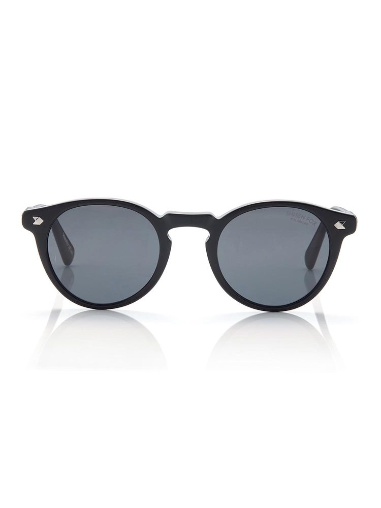 Shisen Fox Unisex Arias Miyoko Acetate Grey Round Uv Coating Full Rim Sunglass-Asg17 (49)-picture-15