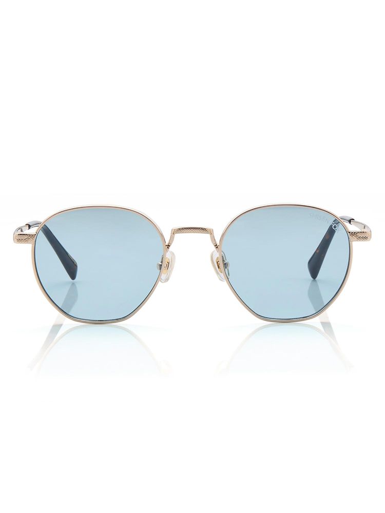 Shisen Fox Unisex Arias Tora Steel Blue Irregular Uv Coating Full Rim Sunglass-Asg42 (50)-picture-16