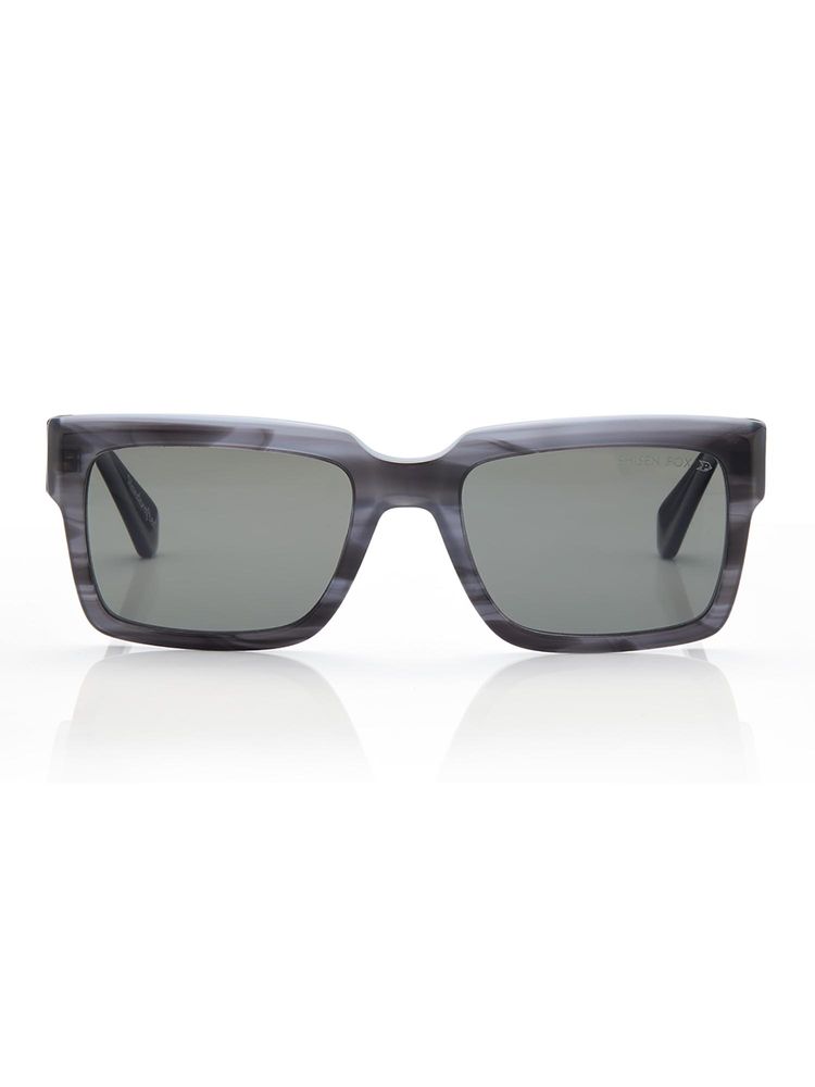 Shisen Fox Unisex Arias Kokoro Acetate Grey Rectangle Uv Coating Full Rim Sunglass-Asg43 (53)-picture-6