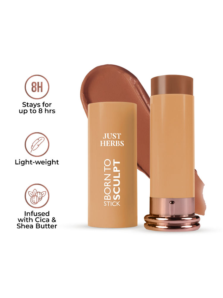 Just Herbs Born To Sculpt Long Stay Matte Finish Bronzer Stick with Shea Butter