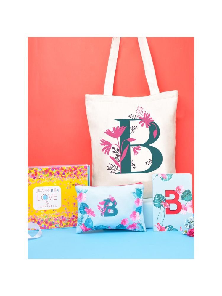 Doodle Collection White Monogram B Diary Gift (Set of 3)-picture-18
