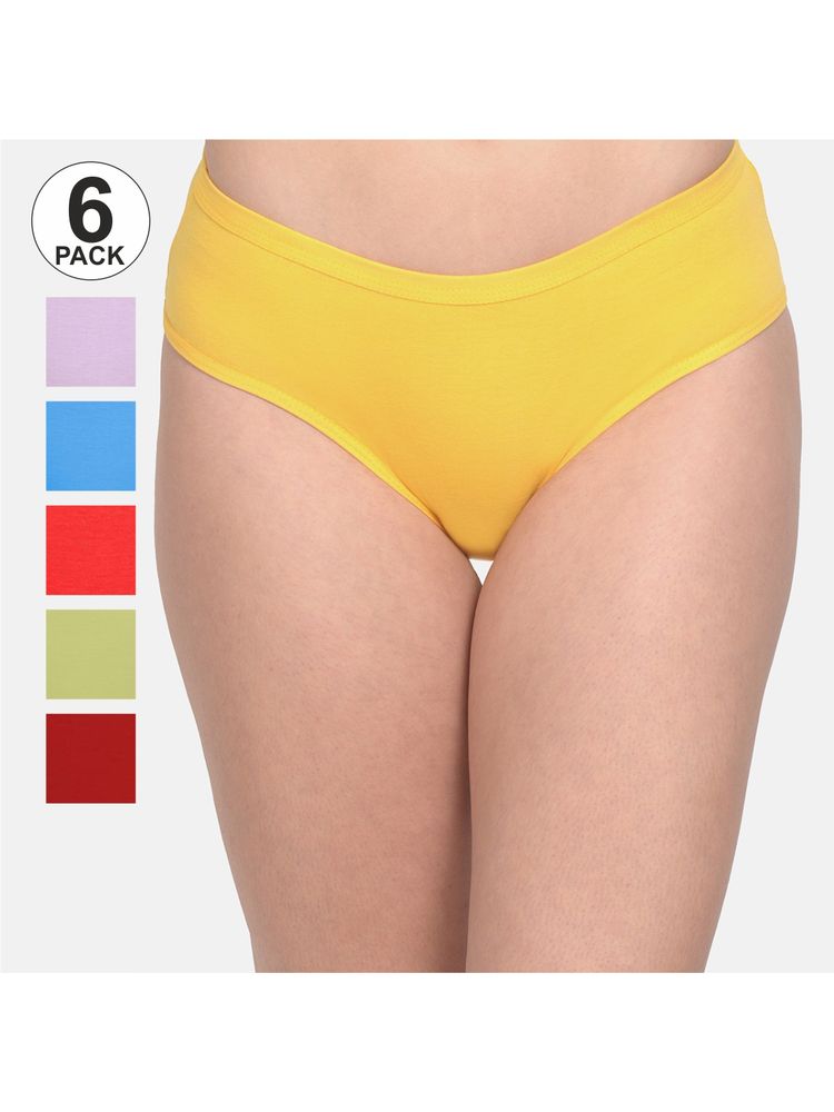Mod & Shy Pack of 6 Solid Brief - Multi-Color-picture-17