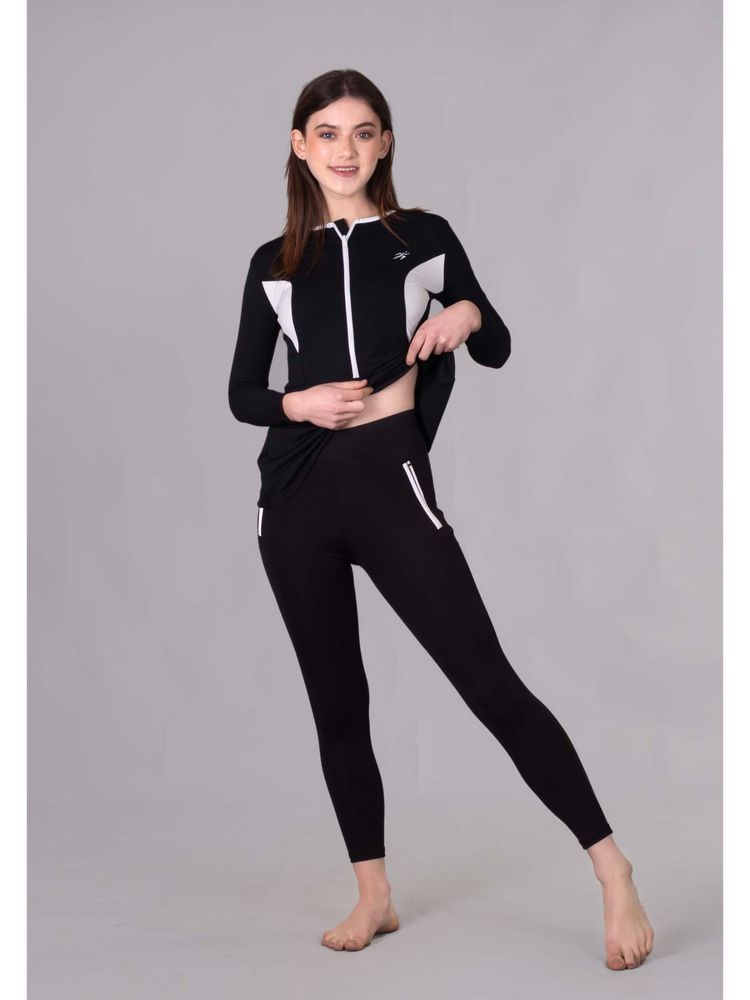 Keepfit Womens Padded Swim Top and Pant Black-picture-16