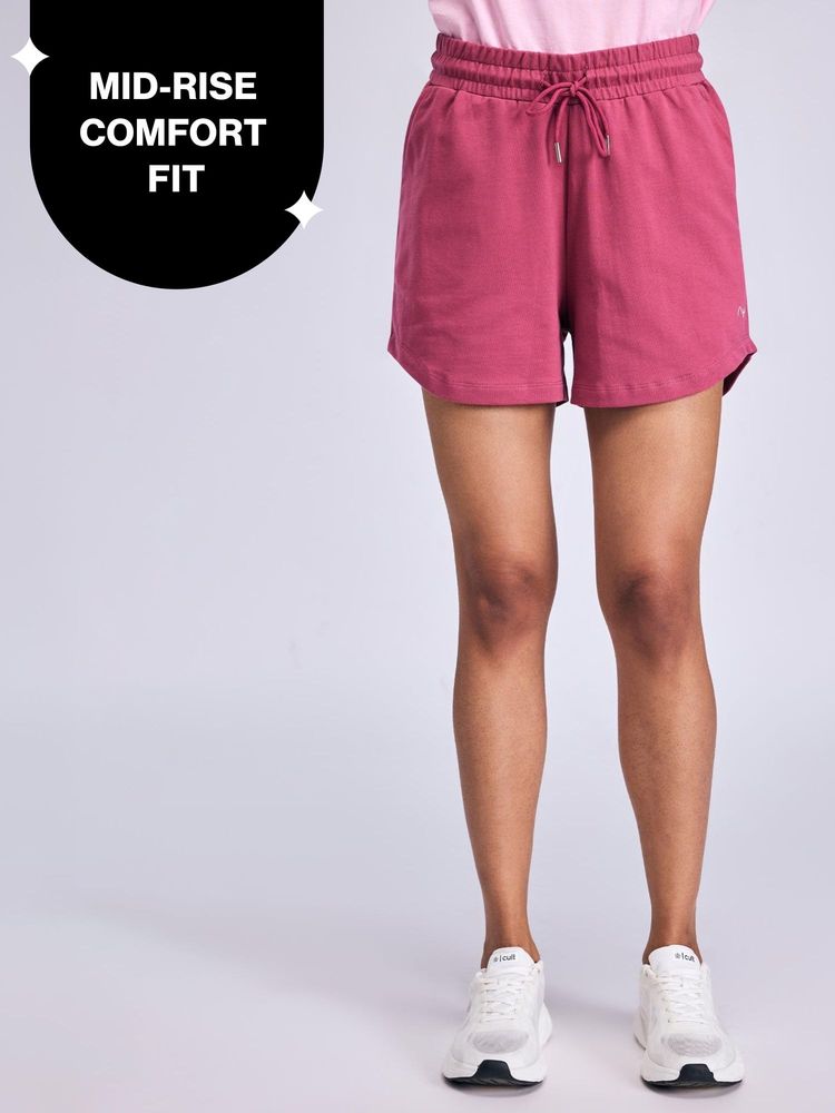 nykd by nykaa Summer Essential Cotton Relaxed Fit Shorts with Pockets-NYAT504-Grape-picture-24
