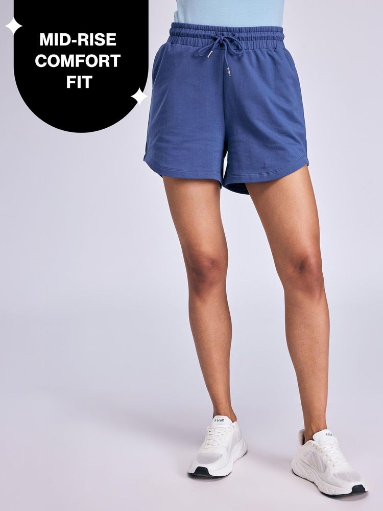 Summer Essential Cotton Relaxed Fit Shorts with Pockets-NYAT504-Blue-image-3