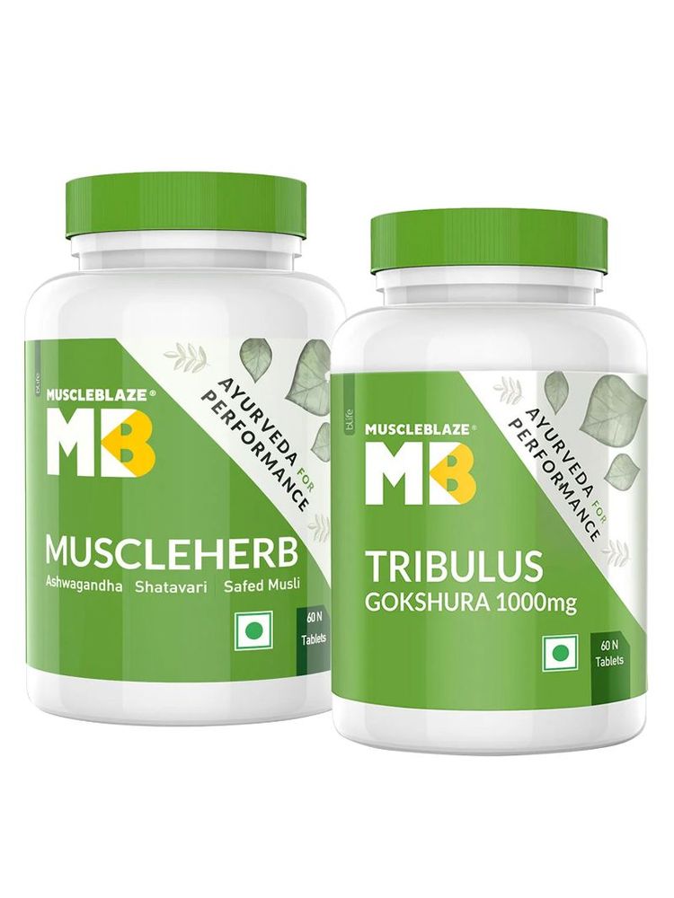 MuscleBlaze Ayurveda Muscleherb Tablets & Tribulus 1000mg Tablets Combo Pack-picture-35