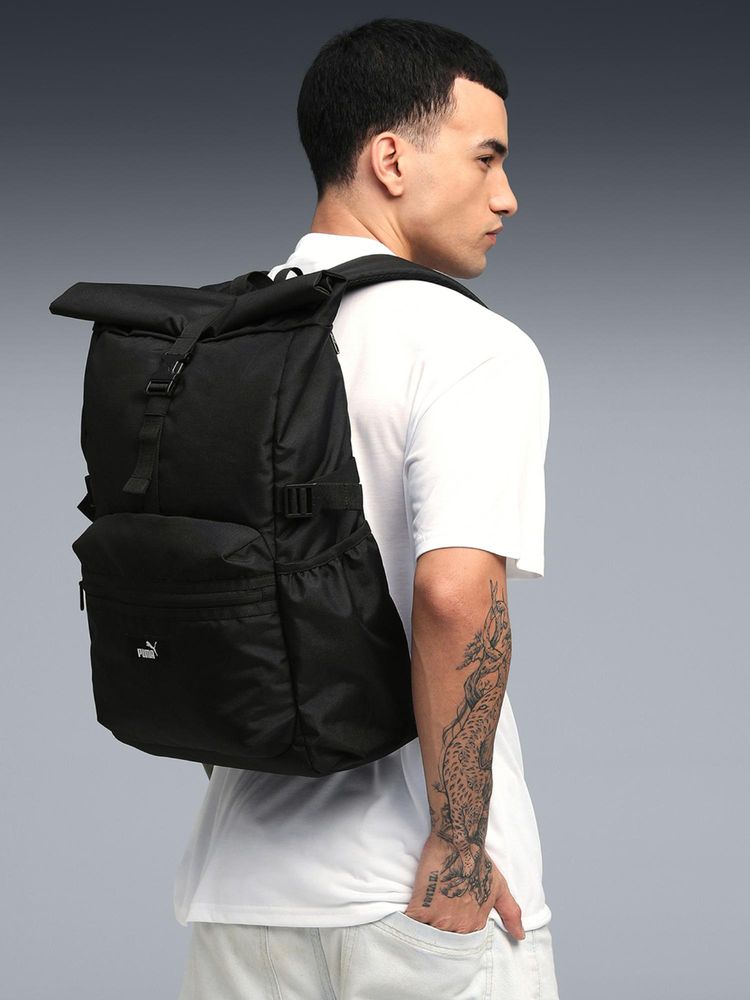 Puma Unisex Black Essentials Premium Everyday Rolltop Backpack-picture-21