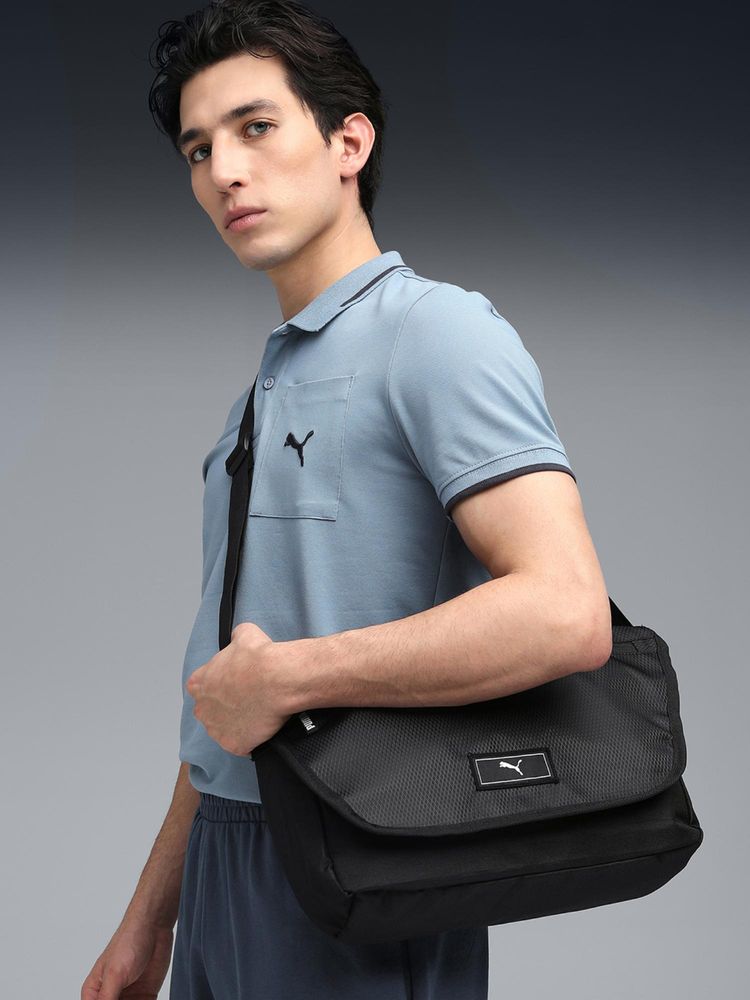 Puma Unisex Black Solid Deck Sling Bag-image-25
