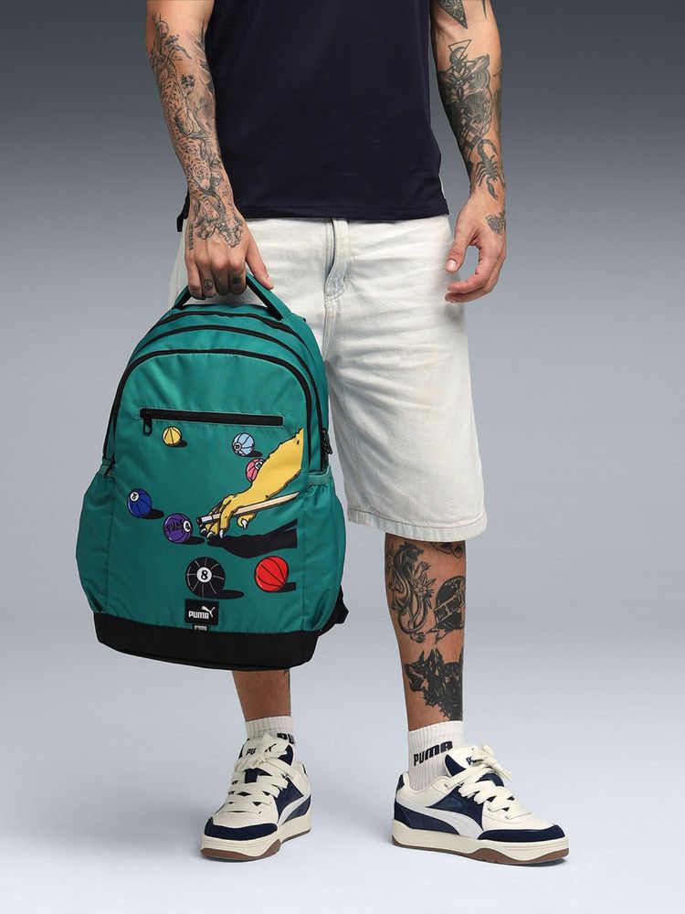 Puma Unisex Green Printed Bts Backpack-image-1