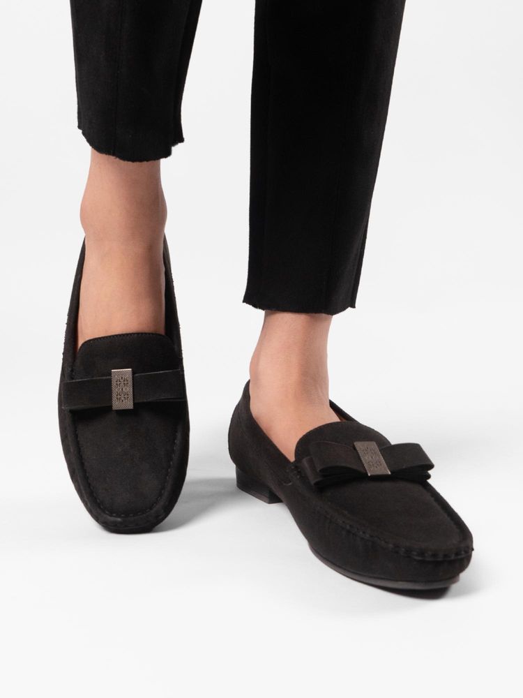 Yoho Black Bliss Comfortable Loafers for Women-picture-13