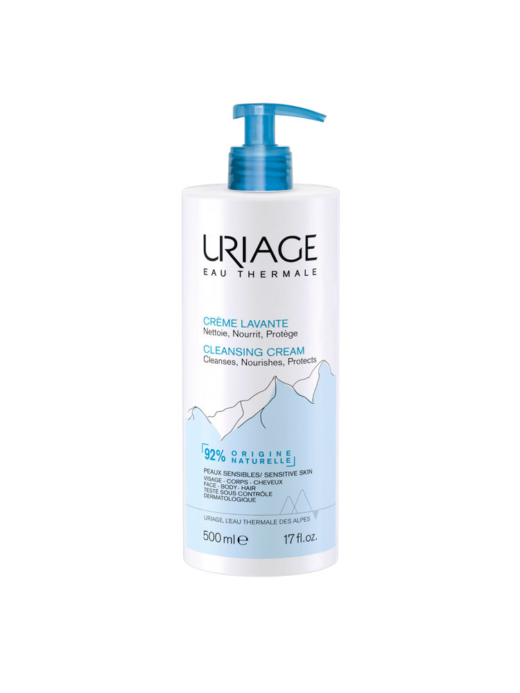 Uriage Cleansing Cream With Shea Butter, Glycerine For Sensitive Skin On Face & Body, Soap-Free