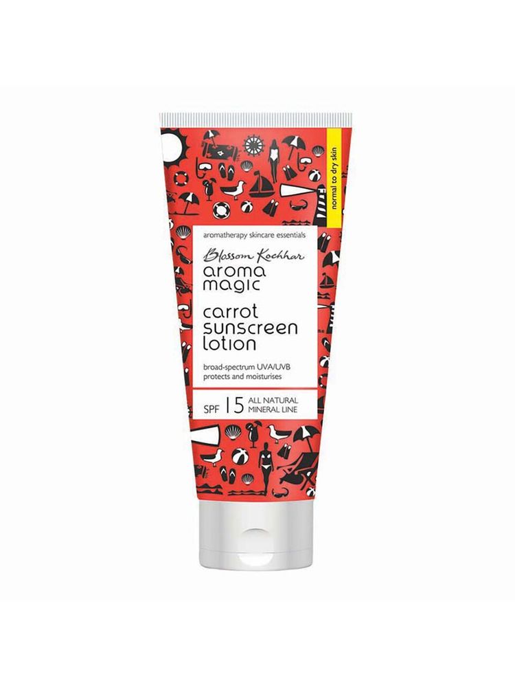 Aroma Magic Carrot Sunscreen Lotion SPF 15 UVA/UVB All Natural Mineral Line