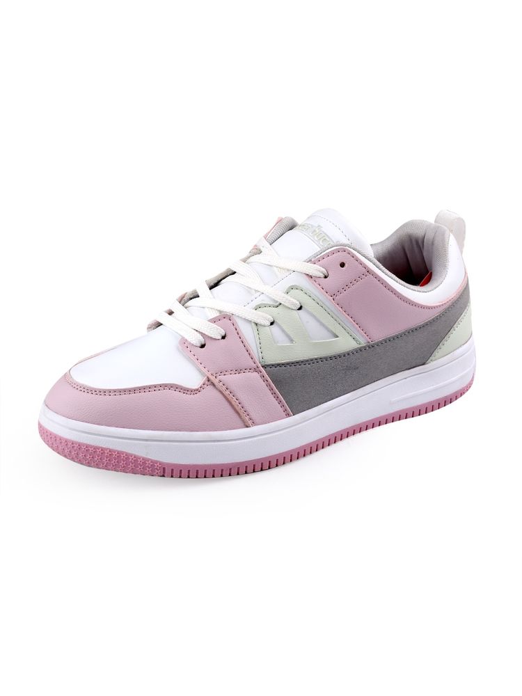 Bacca Bucci Serenity Low Top Flat Sole Fashion Womens Sneakers Pink-image-1