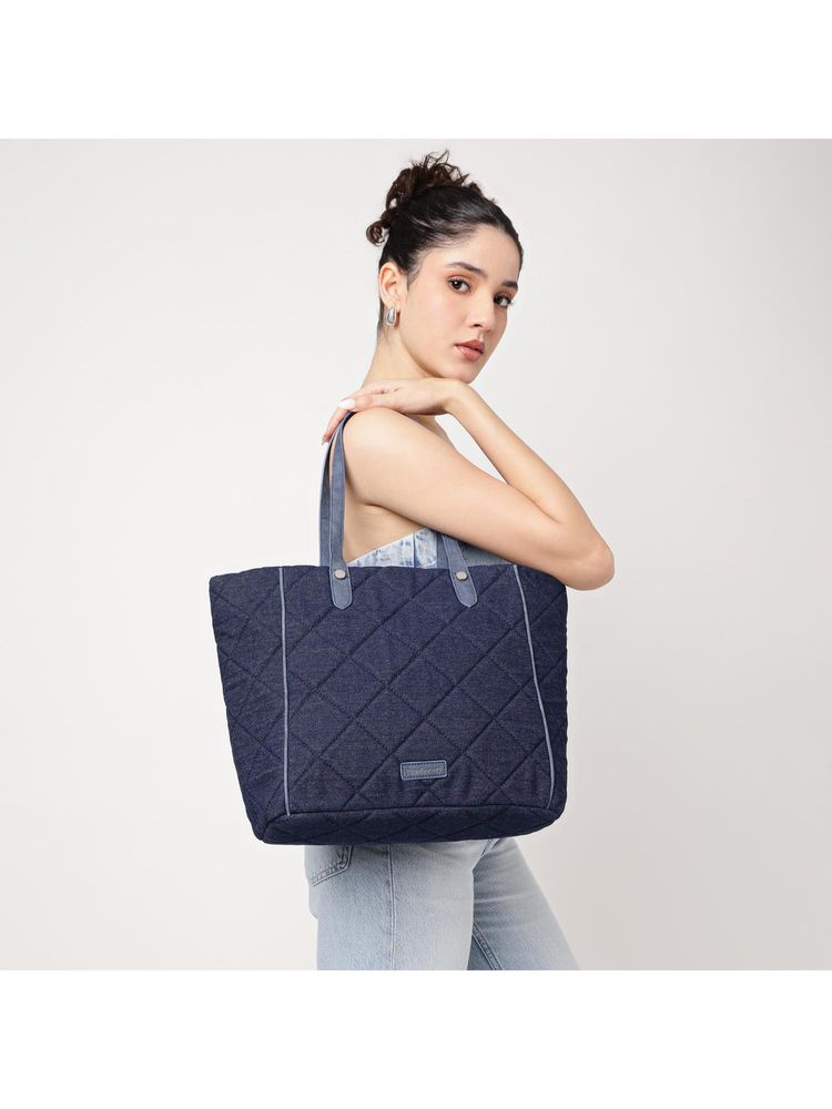 fastrack accessories Fastrack Classic Denim Navy Blue Tote Bag-picture-17