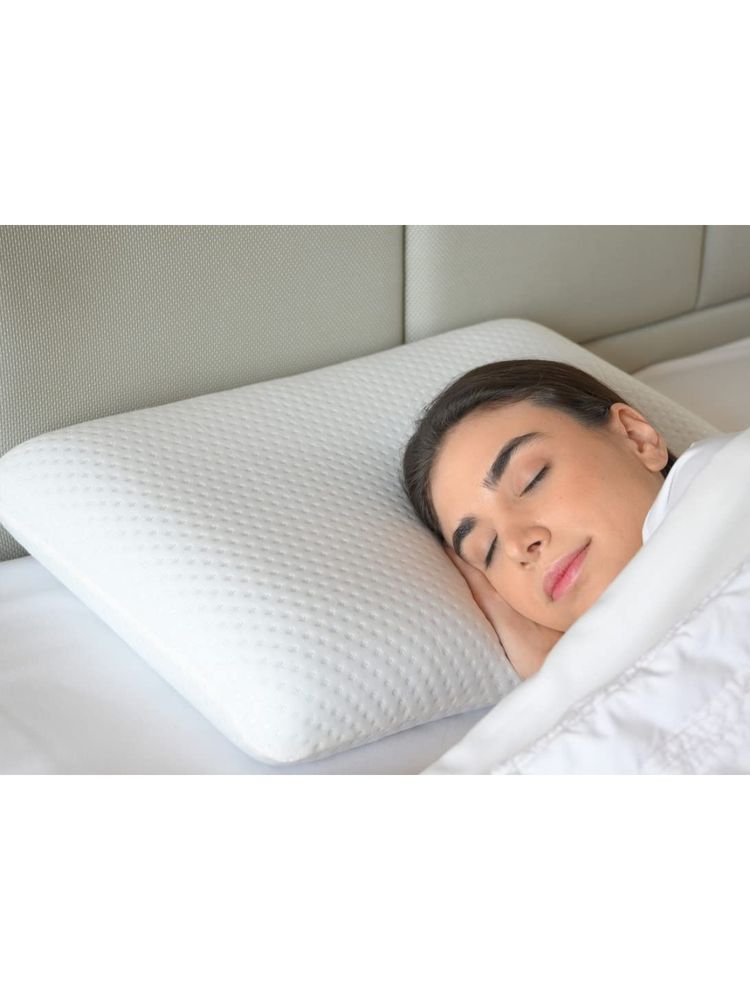SLEEPSIA Cool Gel Ventilated Memory Foam Pillow Neck & Shoulder Pain Relief White-image-6