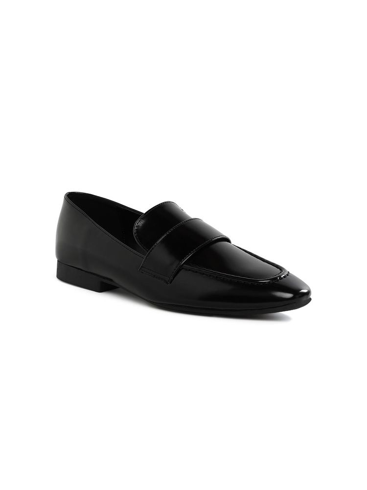 London Rag Flat Heel Loafers Black-image-12