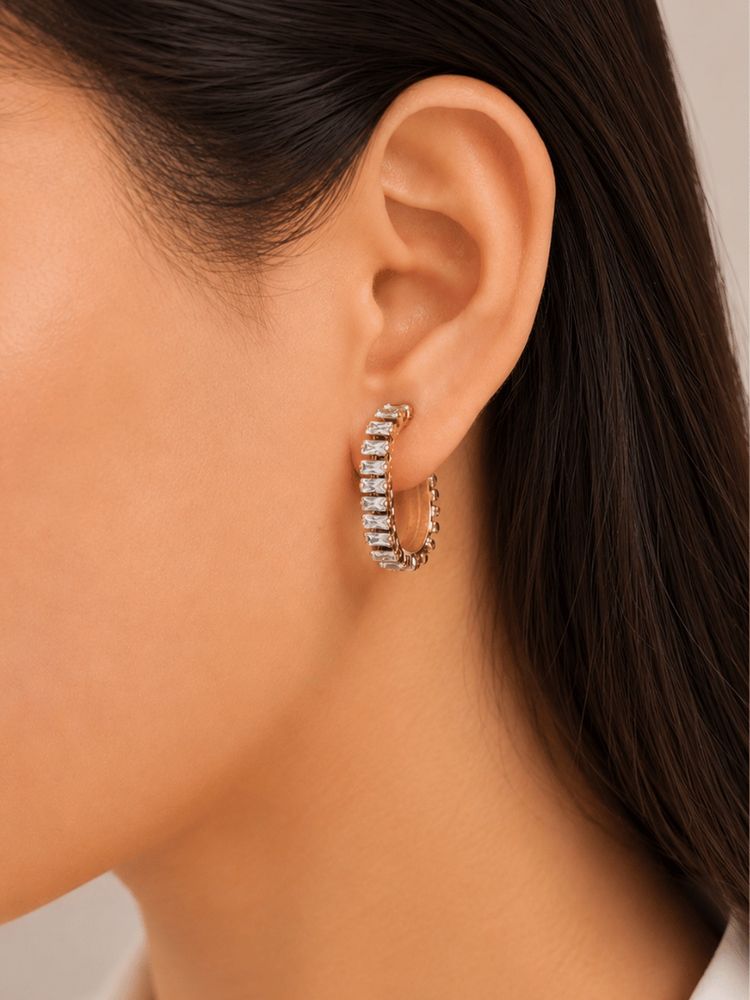 ELRA Women White Stones Drops & Danglers Pair of Earrings-image-30