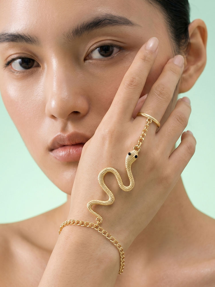 Joker & Witch Yalina Gold Women Snake Adjustable Hand Harness-picture-19