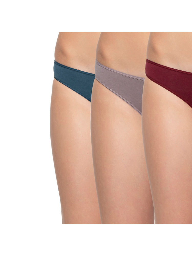 Triumph Stretti Cotton 80 Medium Coverage Mini Brief - Pack Of 3 - Multi-Colour-image-16