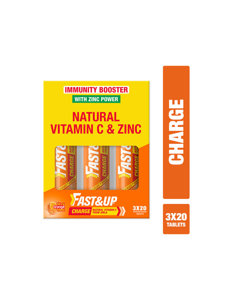 Fast&Up Charge Natural Vitamin C & Zinc Orange Pack of 3 20 Tablets-picture-23