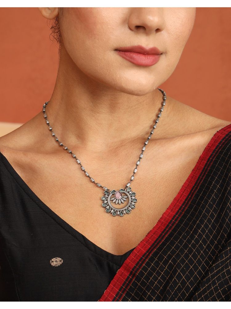 fabindia fashion Fabindia Metal Multi-Color Pendant Necklace-picture-29