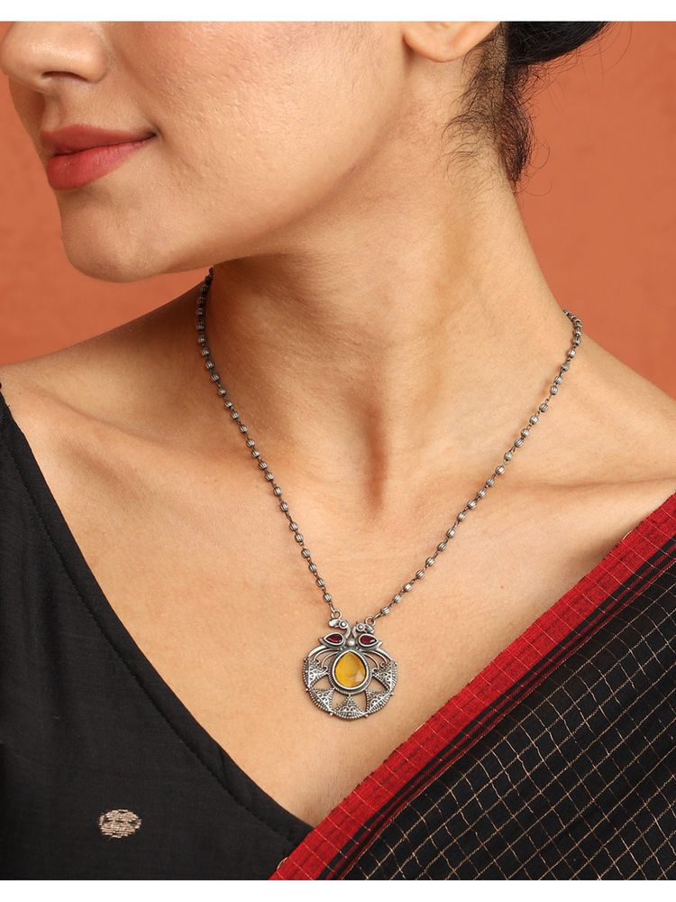 fabindia fashion Fabindia Metal Multi-Color Pendant Necklace-picture-31
