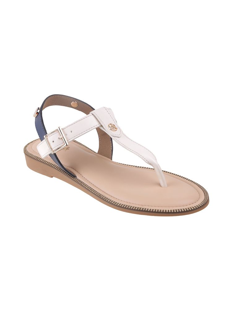 Catwalk Women T-STRAP Solids Sandals - White-picture-36