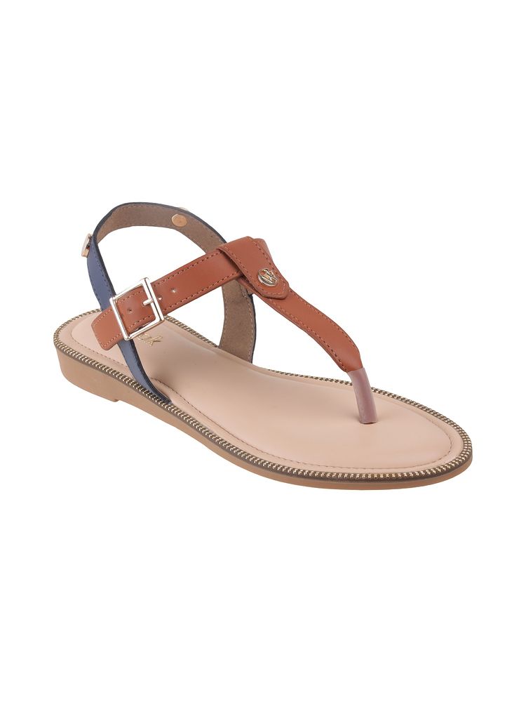 Catwalk Women T-STRAP Solids Sandals - Tan-picture-35