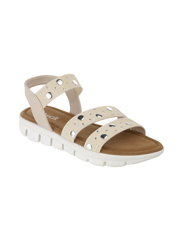 Catwalk Women COURT TRIMS and STUDS Sandals - Beige-picture-16