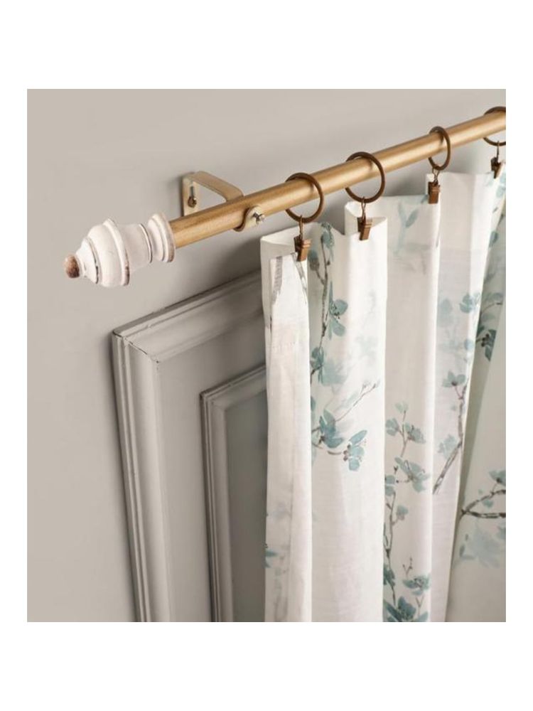 The Decor Mart White Adjustable Curtain Rod with Brackets & Finial (Set Of 6)-picture-15