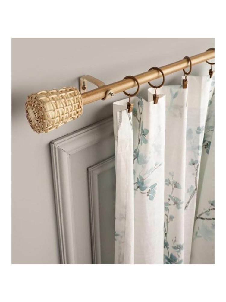 The Decor Mart Gold Adjustable Curtain Rod with Brackets & Finial (Set Of 6)-image-17