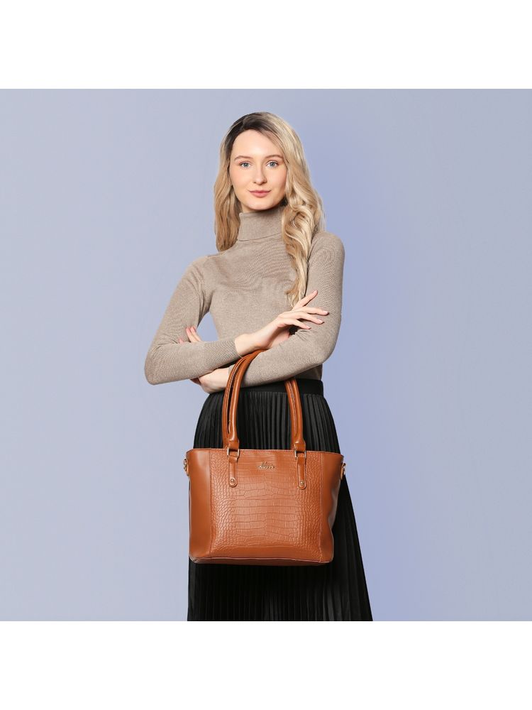 Lavie Horse 24 Women's Medium Tote Handbag (Tan) (M)-image-7