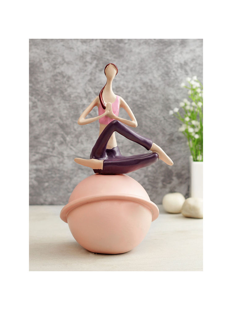 Tayhaa Healthy Yoga Pose Figurine In Raisin-image-41
