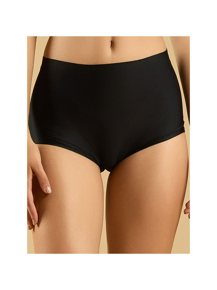 SOIE Black Seamless Full Coverage Boy Shorts with No Visible Panty Line-picture-21