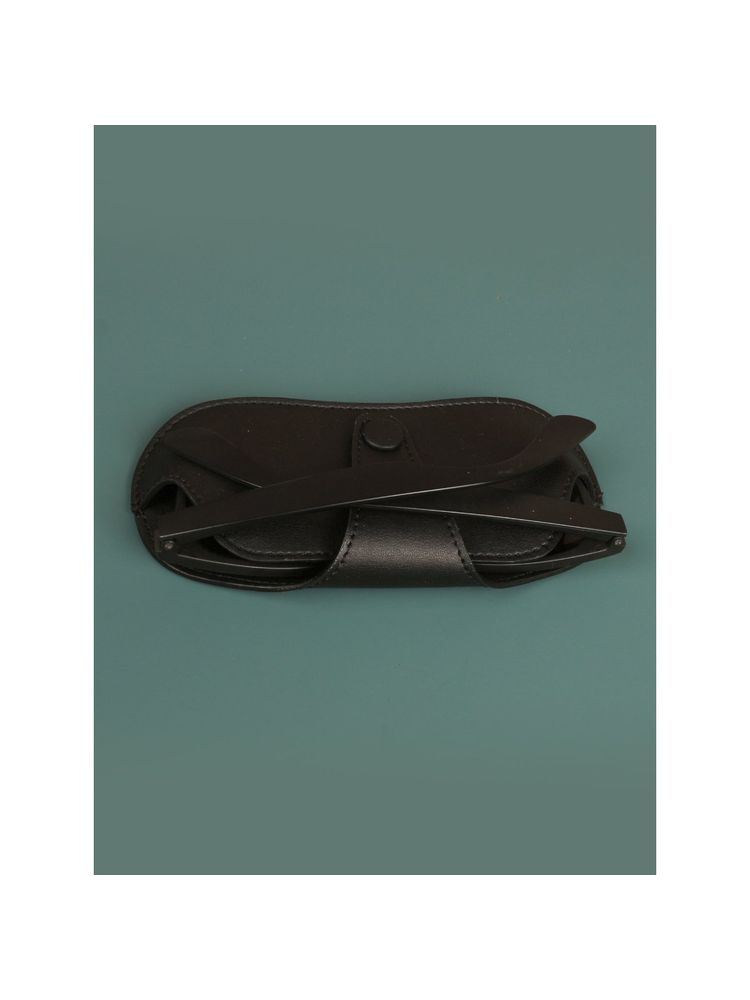 The House Of Ganges Jace Vegan Leather Sunglass Case Vanta Black (S)-picture-20