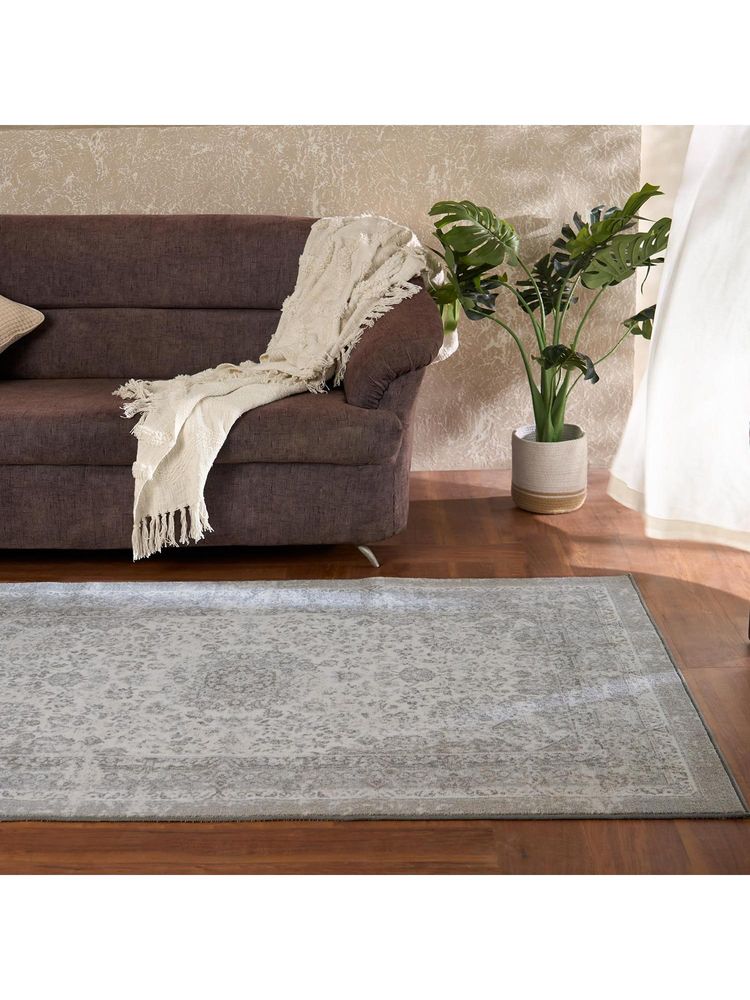 Welspun Wonder Full Polyester 981Gsm Machine Tufted with Traditional Design Carpet - Grey-image-40