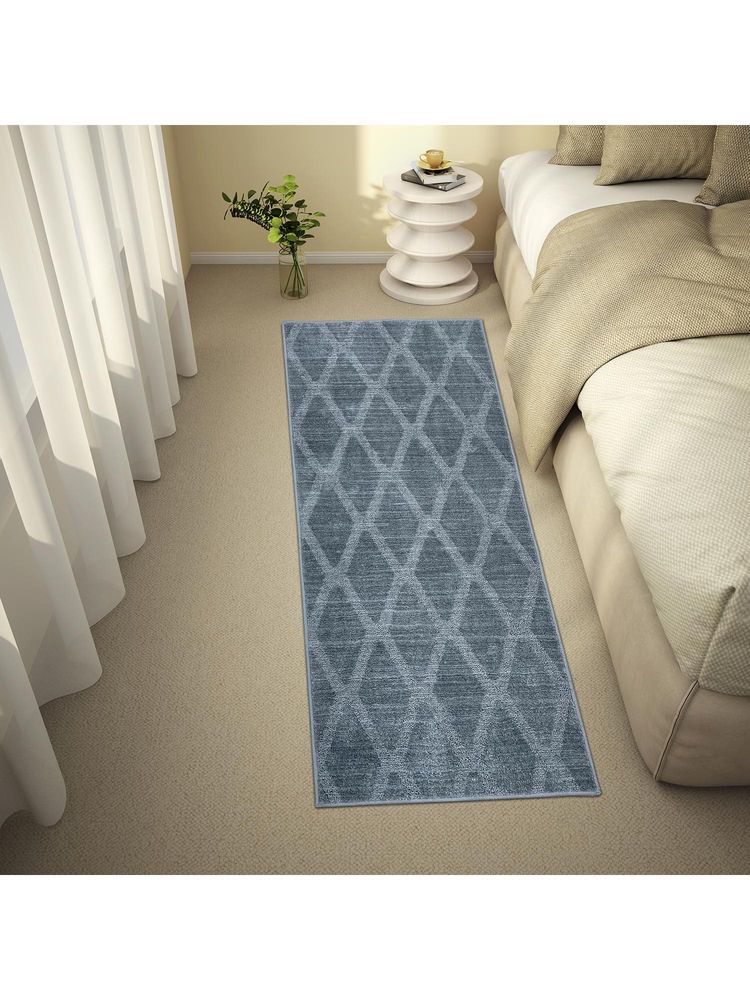 Welspun Wonder Full Polyester Machine Tufted Geometric Runner - Grey-image-48