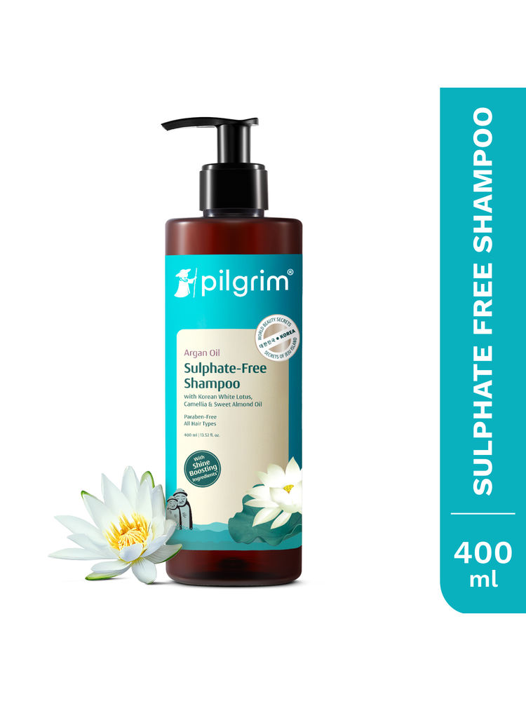 Pilgrim Argan Oil Sulphate Free Shampoo With Korean White Lotus For Shiny & Nourished Hair-picture-10