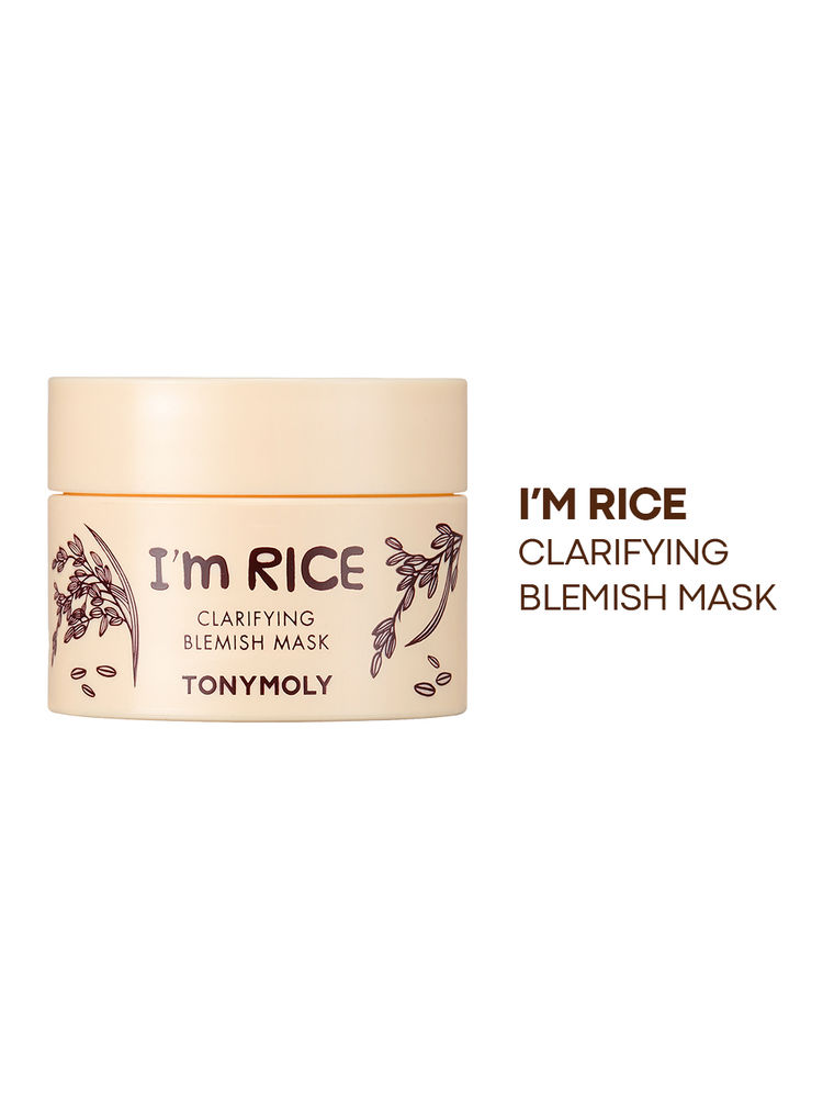 TONYMOLY Korean I'm Rice Clarifying Blemish Clay Mask, Reduces Redness & Soothes Irritated Skin-image-17