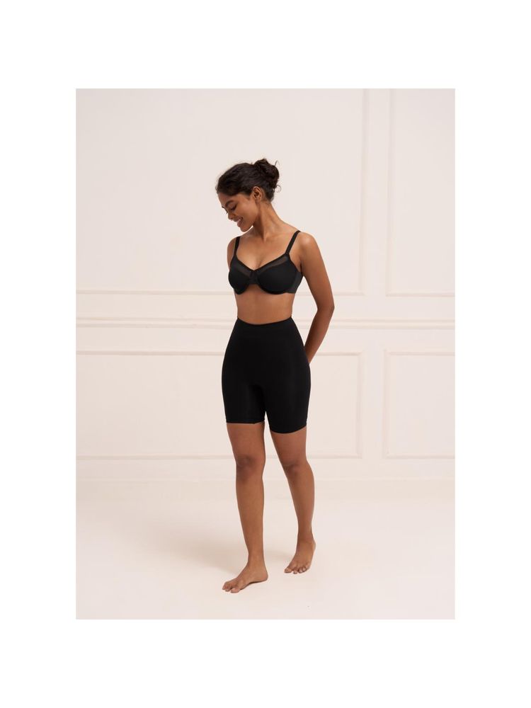 Underneat Women Seamless High-Rise Butt-Lifting Body Shaper Shorts Black