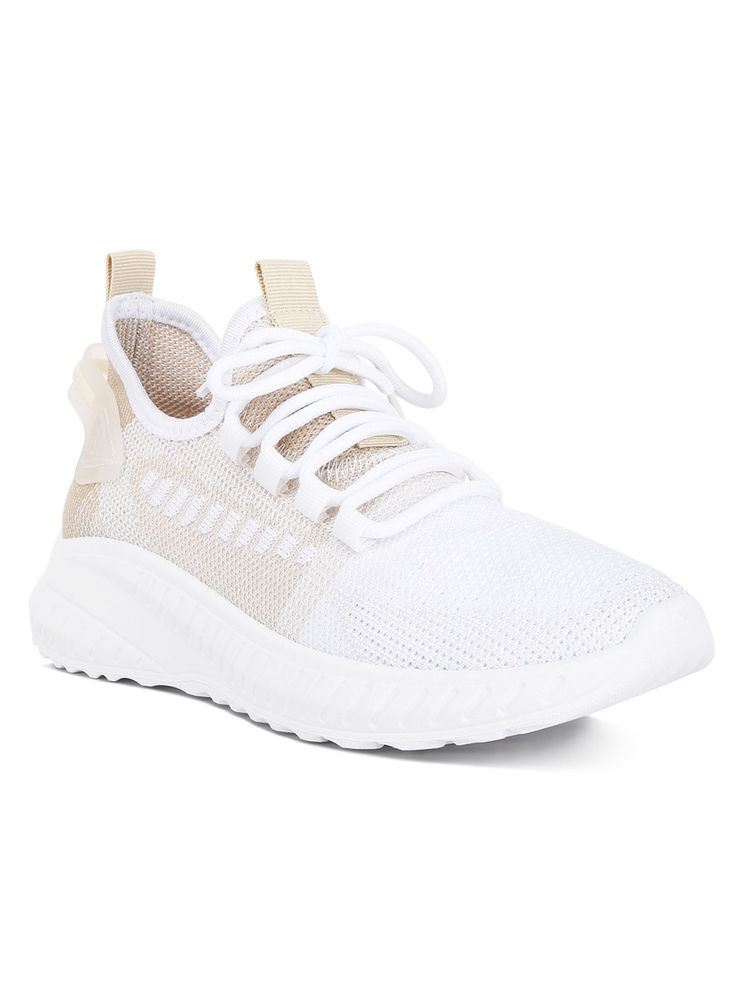 London Rag White & Beige Knitted Chunky Sneakers-picture-28