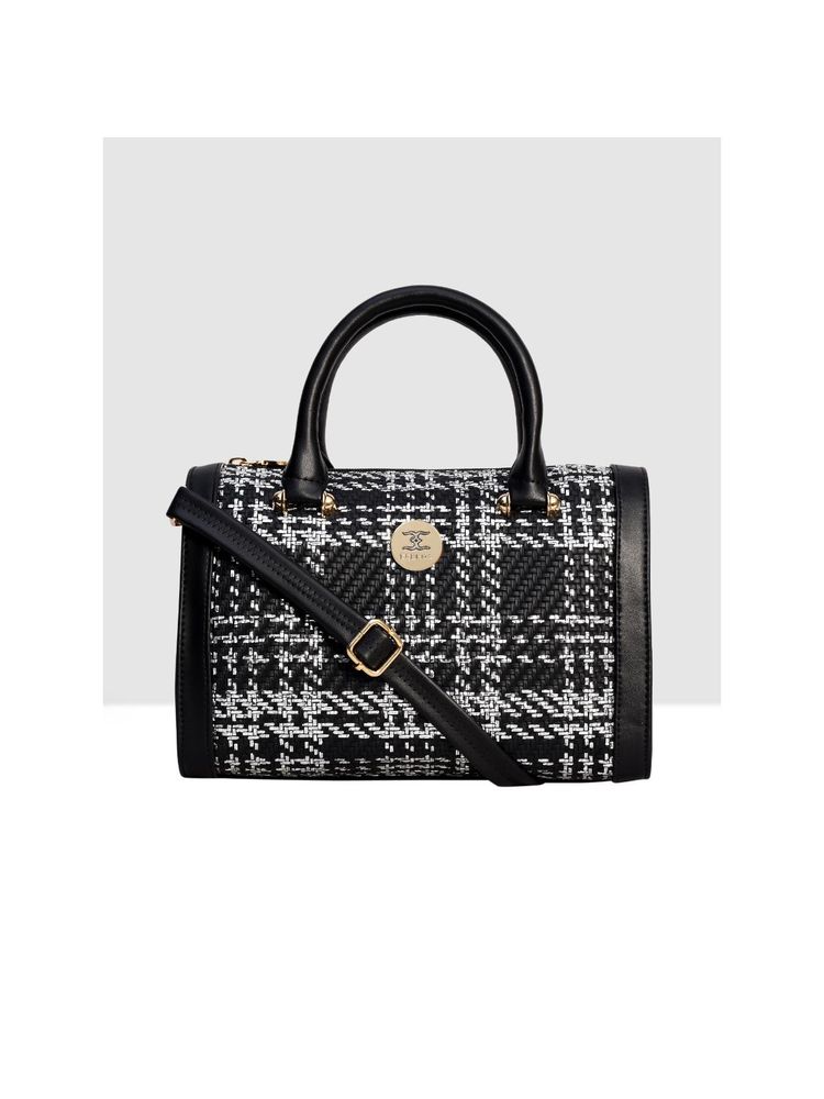 ESBEDA Black Silver Textured Glitter Shine Handbag-picture-23