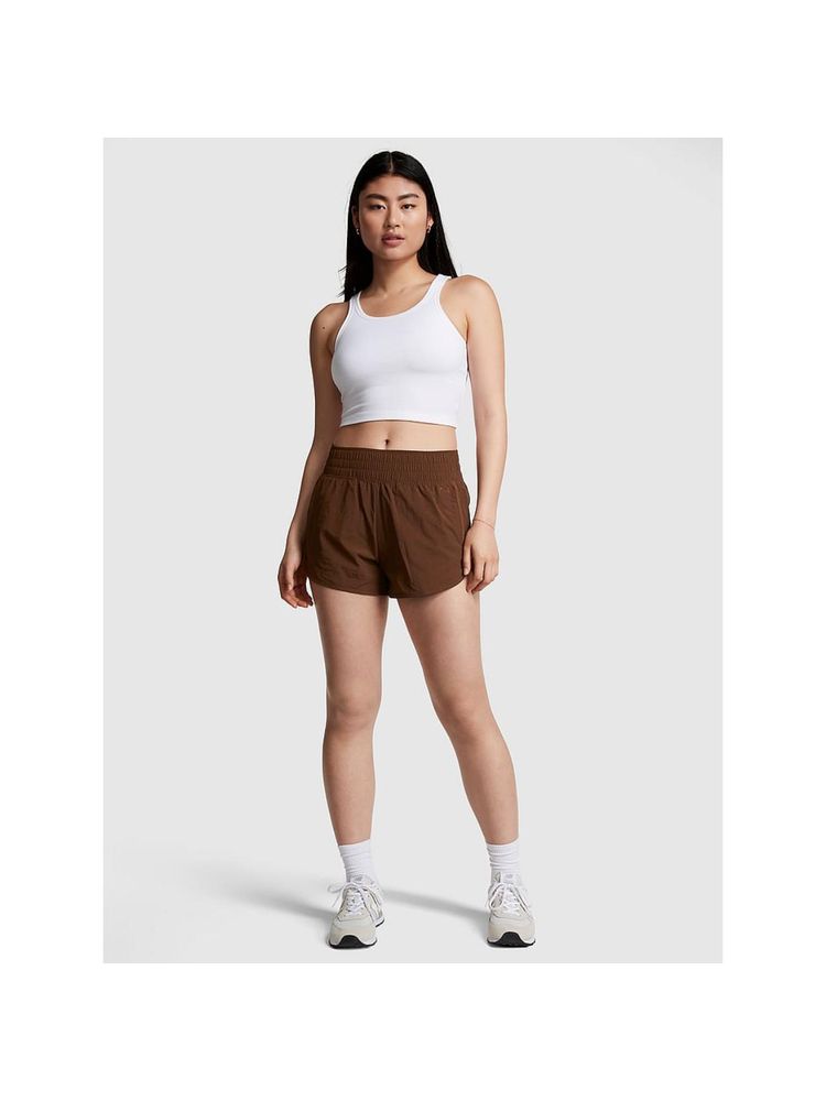 victoria's secret intimates Victoria's Secret Women Black Solid 3" High-Waist Running Shorts-picture-27
